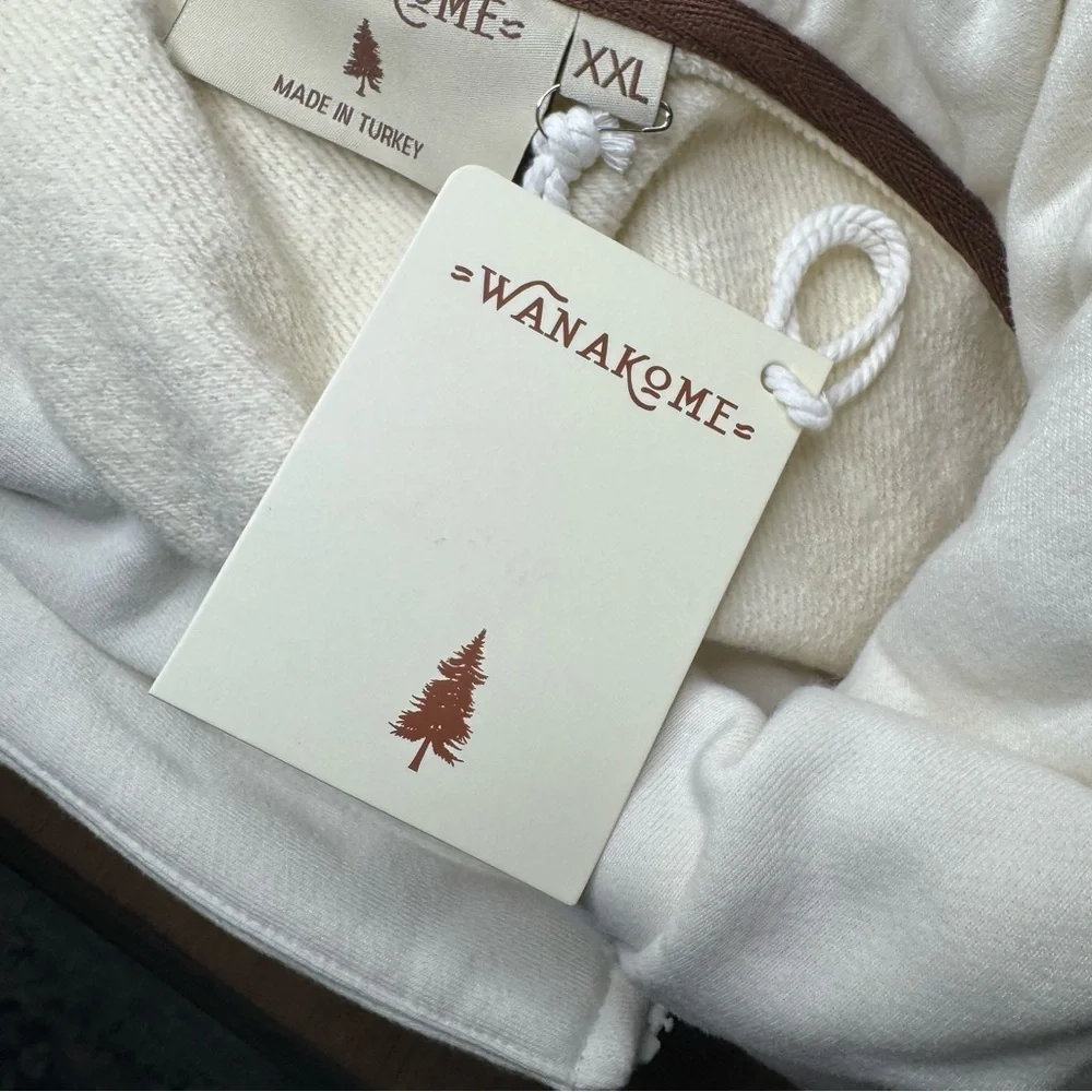 Wanakome Hestia Cowl Neck Zip Up Terry Sweatshirt Size XXL NWT Oatmeal - Picture 15 of 16